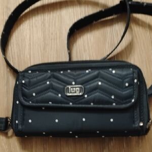 Lug Navy Polka Dot Crossbody Bag
